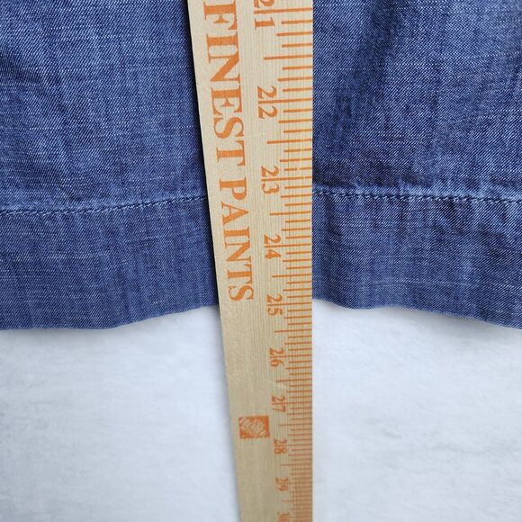 Talbots Chambray Midi Shift Dress Womens Plus Sz 24W Blue Denim Classic Basic - Picture 8 of 10